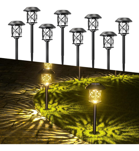 Luces Solares Para Jardín Ip65 Automáticas Y Cálidas