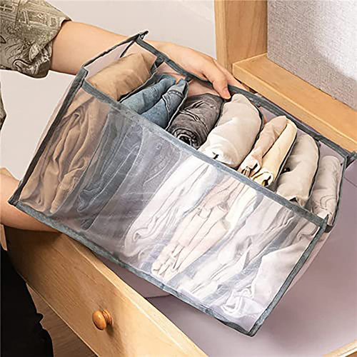 Organizador De Ropa De Armario Lavable Q, Caja De 7 Rejillas