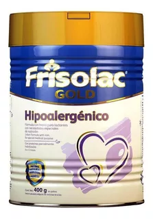 Leche de fórmula en polvo sin TACC Frisolac Gold Hipoalergénico en lata de 1 de 400g - 0 a 12 meses