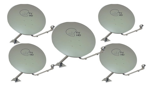 Antena Ku 60cm Kit 5 Logo Oi Sem Lnbf Sem Cabo Caixa Fechada