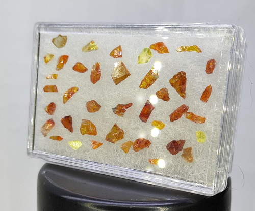 Mineral Raro Esfalerita Gema Tangerina Lote #2 (Usado)