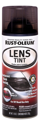 Rust Oleum Lens Tint Fume Negro Para Ópticas Y Faros 