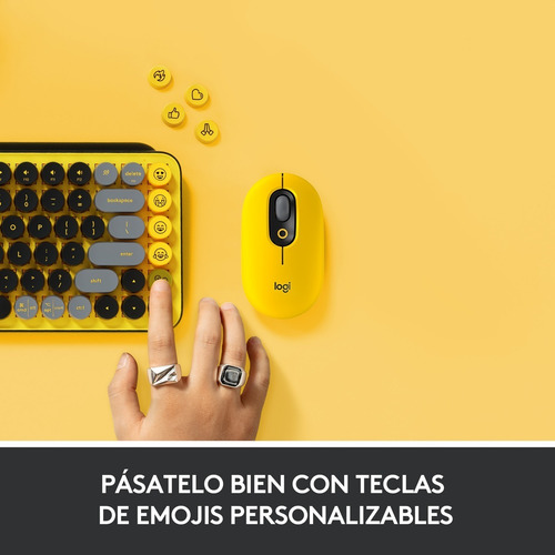 Imagen 6 de 9 de Teclado Inalámbrico Logitech Pop Blast, Teclas Emojis