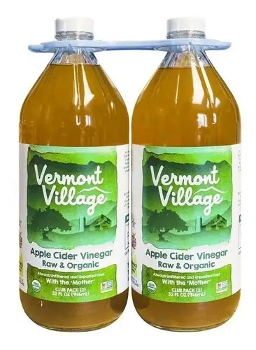 Vinagre de Sidra de Manzana Orgánico Vermont Village Pack de 2