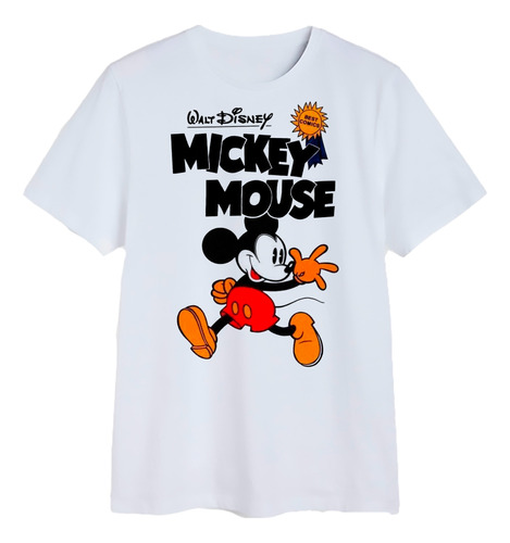 Polera Vintage Mickey Mouse Clasico Unisex Algodón 55