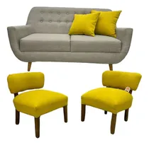 Comprar Sillon 2 Cuerpos + 2 Materas + Almohadones Combo Living 