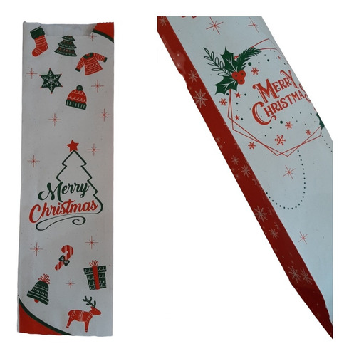 Imagen 3 de 3 de Bolsas Para Pan De Jamón Merry Christmas Fuelle Rojo