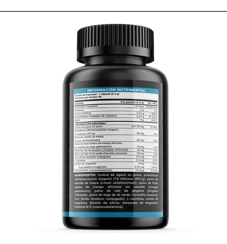 L-carnitina, Té Verde, Cla, Probioticos, 60 Cápsulas Sabor Sin Sabor
