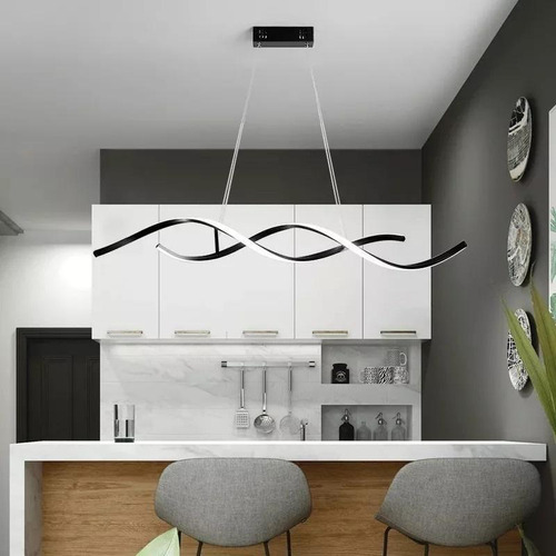 Pendente Molécula Dna Led Moderno Bivolt 4000k 35w Sala Fita
