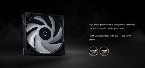 Cooler Fan 120mm Pwm Argb Tecware Omni P12 Argb Alta Presión