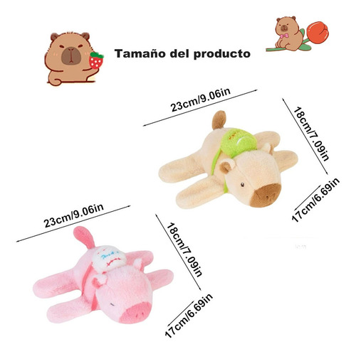 Soedfrtgy 2pz Peluche Para Capibara Pulseras Regalos Para Niños Orfeld