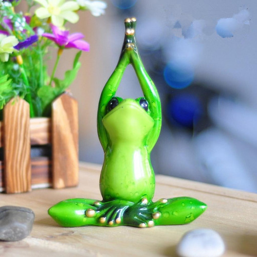 2 Peças Estatueta De Sapo 3d Escultura De Sapo Para