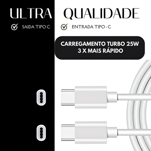 Carregador Para Motorola Turbo 25w Tipo C Edge 40 Edge 50