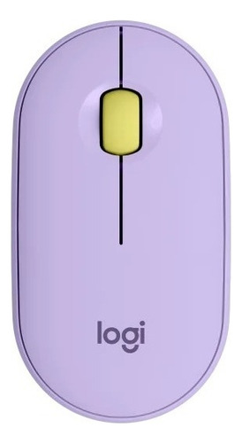 Mouse Inalámbrico Logitech Pebble M350 Compacto Color Lavender Lemonade