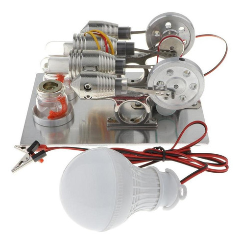 Imagen 8 de 10 de Generador De Electricidad Con Motor Stirling Paralelo De 2 C