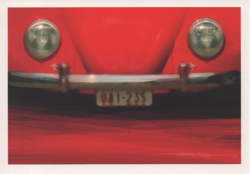 Cartão Postal Volkswagen Fusca (vermelho)