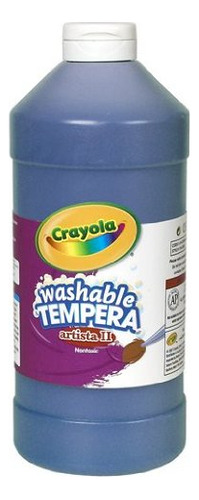 Pintura Al Temple Crayola, Lavable, Azul Oscuro, Para Niños,