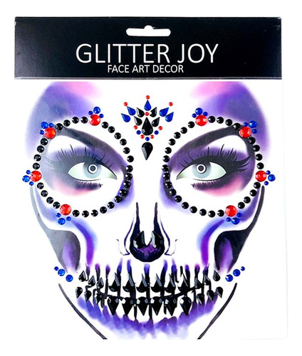 Glitter Joy Catrina Piedras Faciales Maquillaje Disfraz X3un