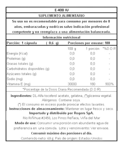 Vitamina E 180mg 400 Iu 100 Softgels - Nature's Truth