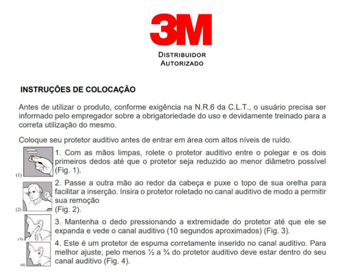 Protetor Auricular 3m Plug Sem Cordão Espuma 1100