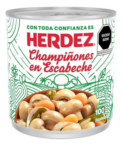 2 Pza Champiñones Herdez En Escabeche 186 G