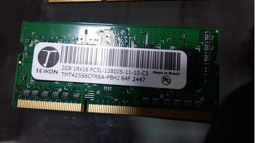 Memória Notebook 2gb Ddr3l 12800s 1600 1rx16 1.35v Teikon