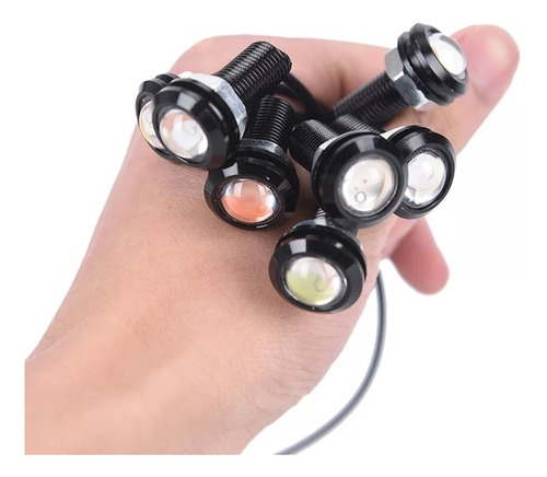Luz Led Placa 18mm 12v 3w Ojo Aguila Tornillo Exploradora