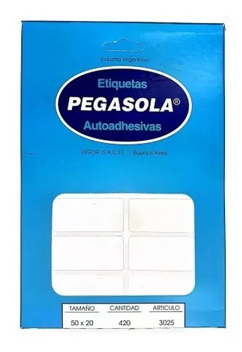 Etiquetas Pegasola | MercadoLibre 📦