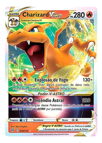 Carta Pokémon Charizard V Astro Astros Cintilantes Original