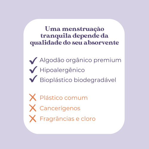 Absorvente Amai Regular Orgânico - Com Abas - 56 Unidades