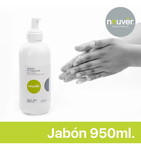 Jabón En Espuma Sin Enjuague Nnuvër Para Manos Antibacterial