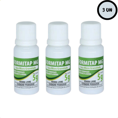 Kit 3 Formitap Mg Isca Micro Granulada Para Formigas 5g | Lojão Do Ferro