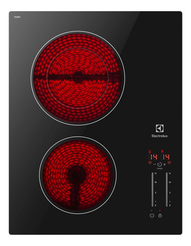 Encimera Eléctrica 2 Platos Vitrocerámica Panel Touch Ve3st