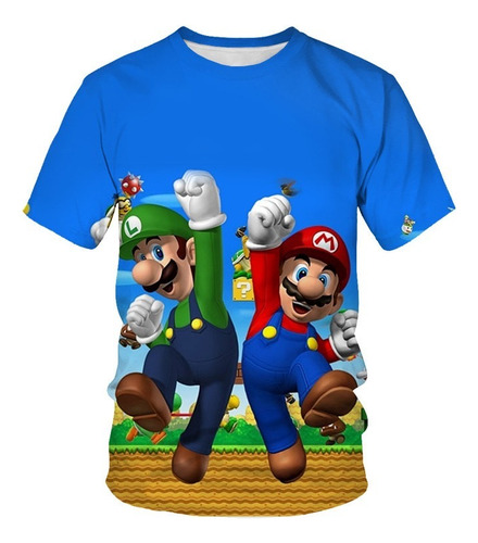 Polera Mario Bros Y Luigi (diseño Único)