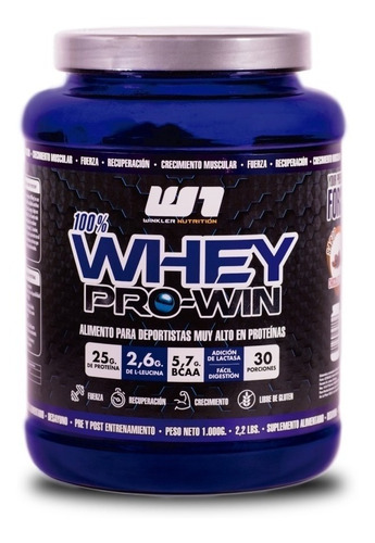 Imagen 1 de 3 de Proteina Whey Pro Win 1 Kg-dulce De Leche-winkler Nutrition