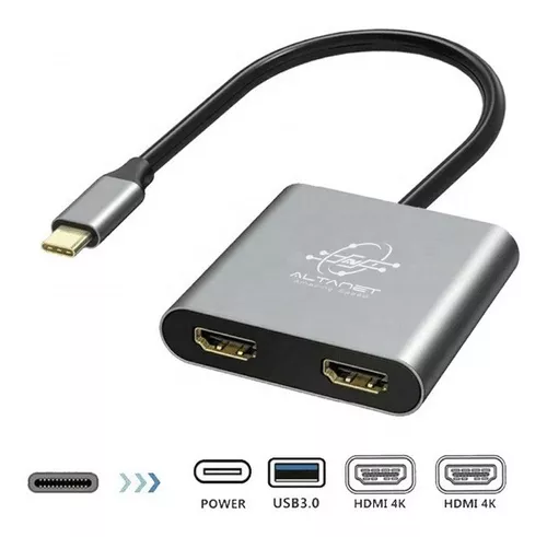 Hub USB-C e USB Para 2 Monitores HDMI Alta Compatibilidade - hi
