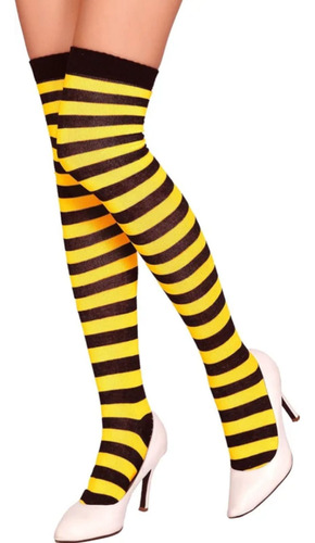 Pantys A Rayas Color Amarillo Negro Abeja Cosplay Diversidad