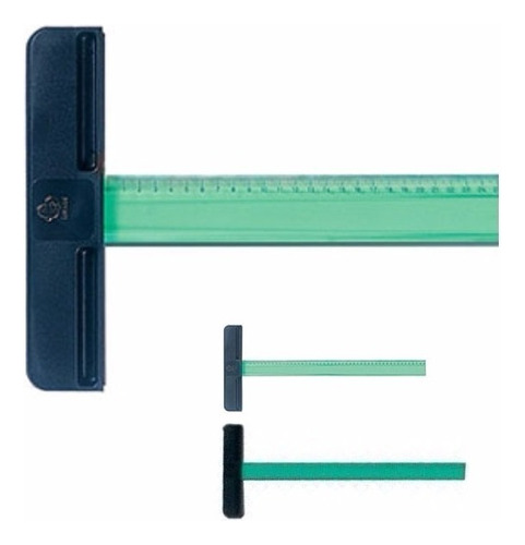 Regla T Pizzini 60 Cm Verde Dibujo Tecnico 4561