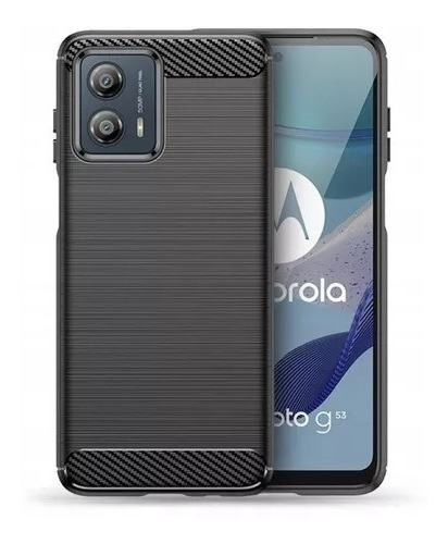 Funda Para Motorola G23 Tpu Fibra Carbono Y Vidrio Templado 