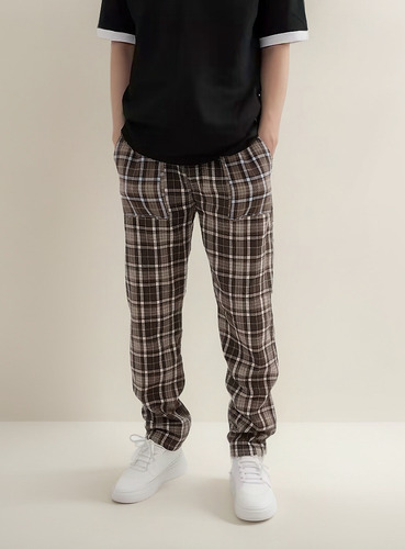 Pantalones De Pijama A Cuadros A Rayas Para Hombre De Moda