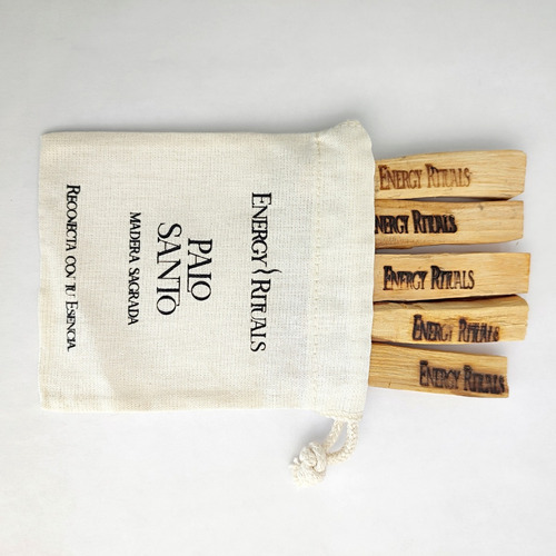 Imagen 3 de 6 de Palo Santo De Perú 50gr En Sticks Con Morral De Manta
