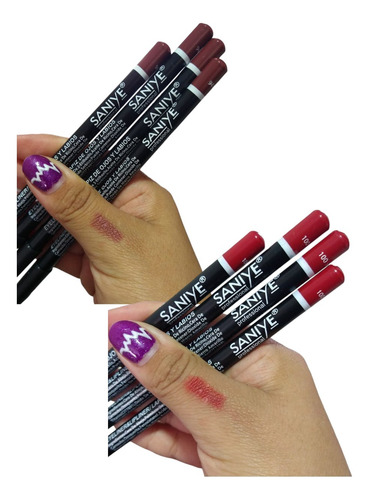 Set 8 Delineadores De Lapiz Ojos Y Labios Colores Intensos