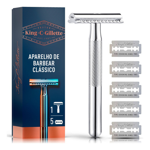 Gillette aparelho de barbear clássico 5 lâminas