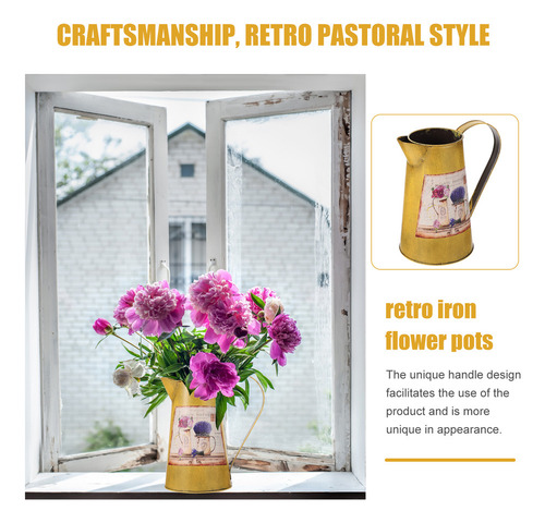 Vaso Retrô Vaso De Lata Vintage À Moda Antiga