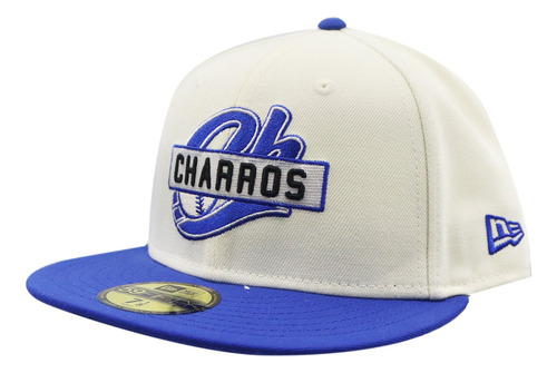 Gorra Plana 59fifty New Era Charros Jalisco Beisbol Ivory