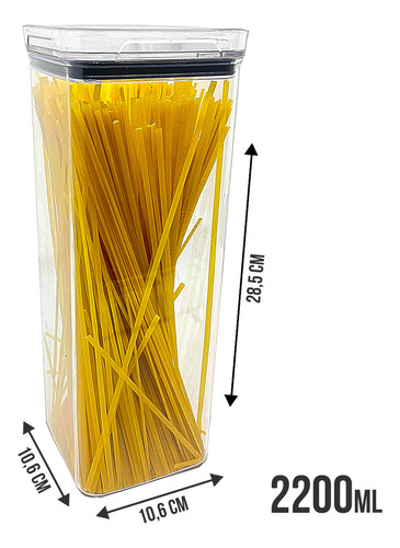 Kit 2 Potes Herméticos Em Acrílico Cristal Empilhável, Organizador Para Mantimentos Pote Resistente
