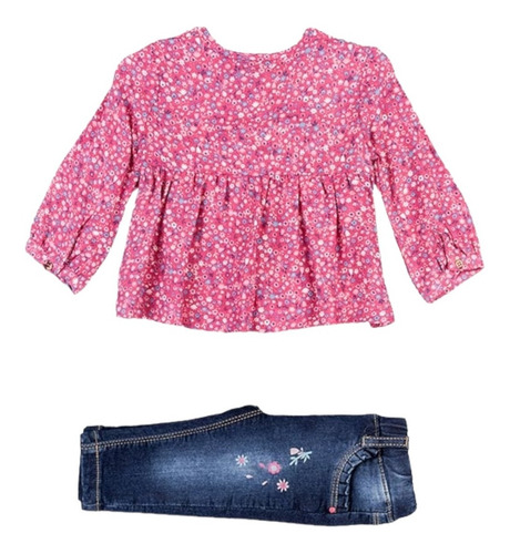 Conjunto De Blusa Y Jegging, Losan 028-8027al Para Bebé Niña
