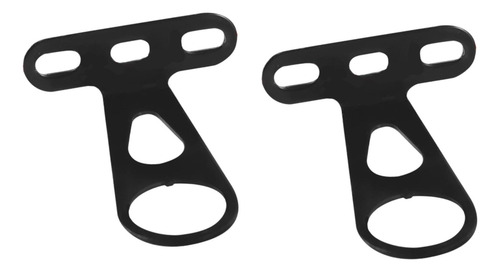 6 X 2 Soportes De Montaje Para Cesta Delantera De Negro