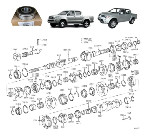 Rolamento Cx Cambio Hilux 90363-35039 Mitsubishi L200 Triton