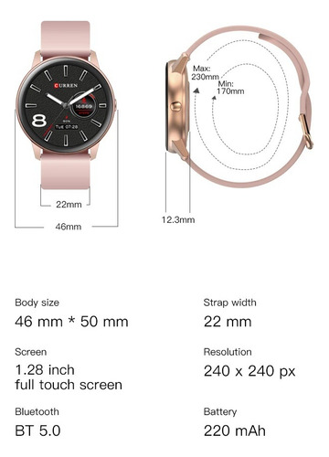 Reloj Deportivo Curre R3 Pro Smartwatch Con Pantalla Táctil